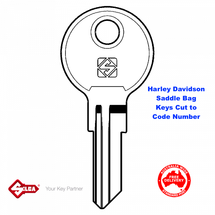 バッグ KEY Harley Davidson Saddle Bag Keys Cut To Code Number-Saddlebag Keys