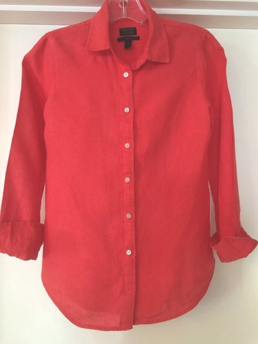 J. Crew Baird McNutt Irish Linen Coral 
