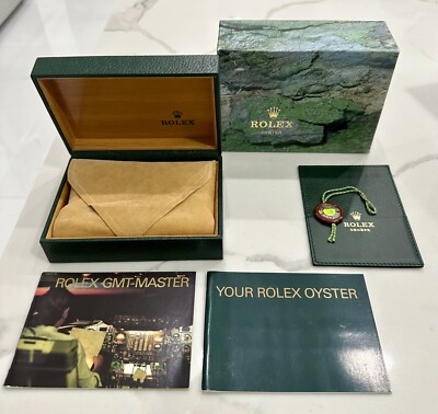 GENUINE Vintage Rolex GMT Master Pepsi / Coke 16710 Watch Box Booklet FULL SET