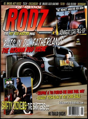 SEP 2005 OL' SKOOL RODZ MAGAZINE #11, RAT ROD, ROCKABILLY, GERMAN ROD ...