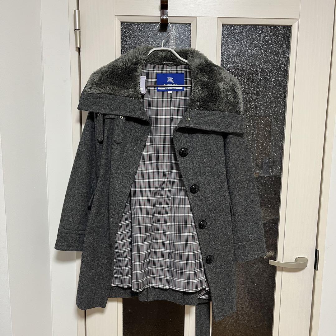Burberry Black Label London Stand Collar Wool Coat Winter Women's #D2711A