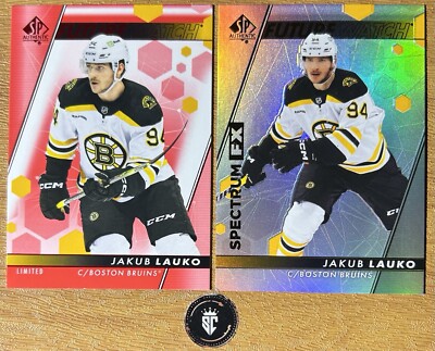 Lot Of 2 Jakub Lauko 2022-23 Future Watch Rookies 1 Spectrum FX & 1 Red Limited