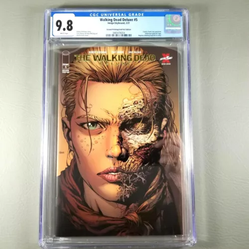 Walking Dead Deluxe #5 2nd Print Gold Foil Edition Comics Vault Live CVL CGC 9.8