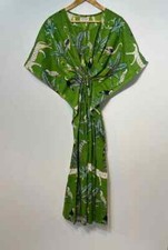 Indian Animal Print Kaftan 100% Cotton Hippie Maxi Women Nightwear Caftan Dress