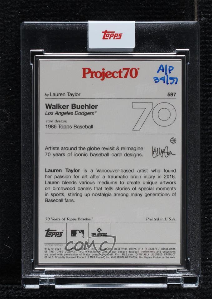 2021 Project 70 Artist Proof Silver Frame 34/51 Walker Buehler Lauren