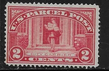 US Scott Q2, 2 Cent Parcel Post, 1912-13, City Carrier, MNG, VLH, F/VF