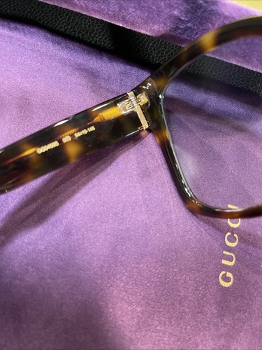 Authentic Gucci Sunglasses Tortoise W/gold. Blue Tint Purple Case, Bag & Cloth - Picture 13 of 21