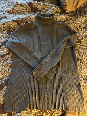 XL United States Sweater Long Sleeve Turtleneck Rayon/polyester Dark Gray 