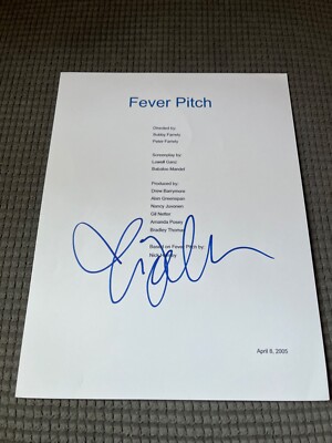 Jimmy Fallon Signed Autographed Fever Pitch Movie Script Cover