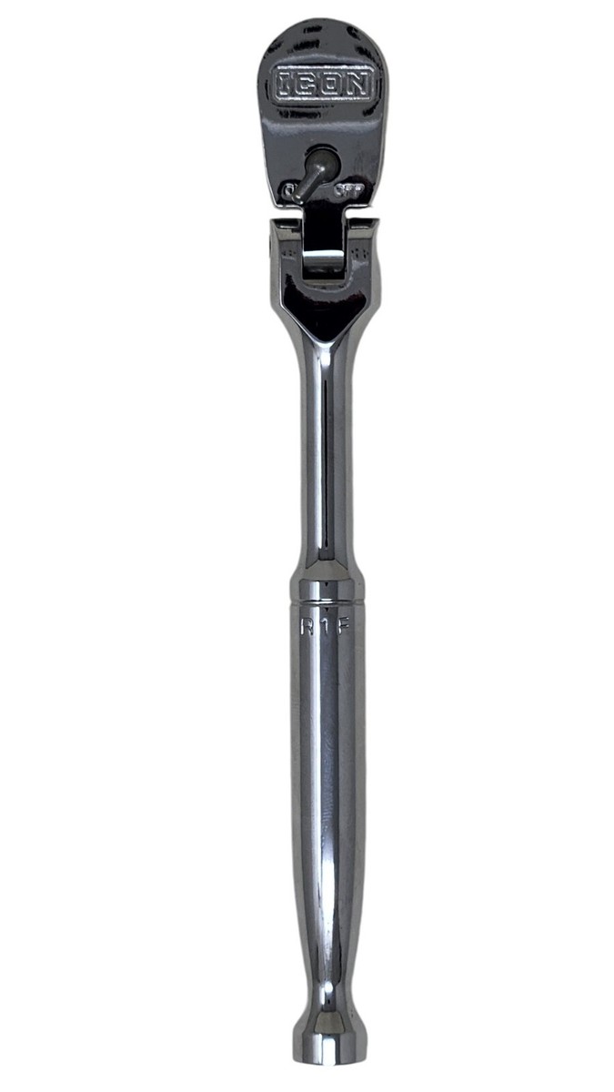 ICON 1/4 in. Drive Professional 90 Tooth Flex Head Chrome Ratchet