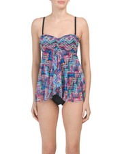 PROFILE BY GOTTEX Tribal Zigzag Fly Away One-piece Swimsuit size 14