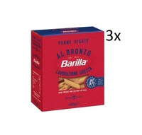 3X Barilla Penne Rigate Al Bronzo Bronze Gezogene Pasta 400G