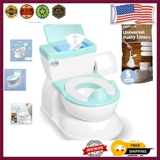 Modern Aqua Potty with Flushing Sounds  Removable Liners for Easy Training