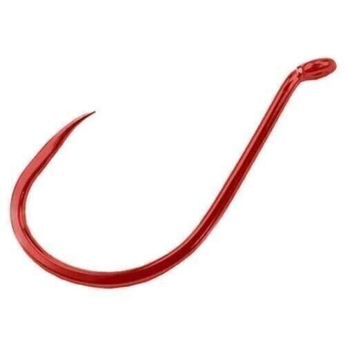 Gamakatsu Octopus Barbless Fishing Hooks - 6 Pack Size 5/0 In Red For Better Catch Rates