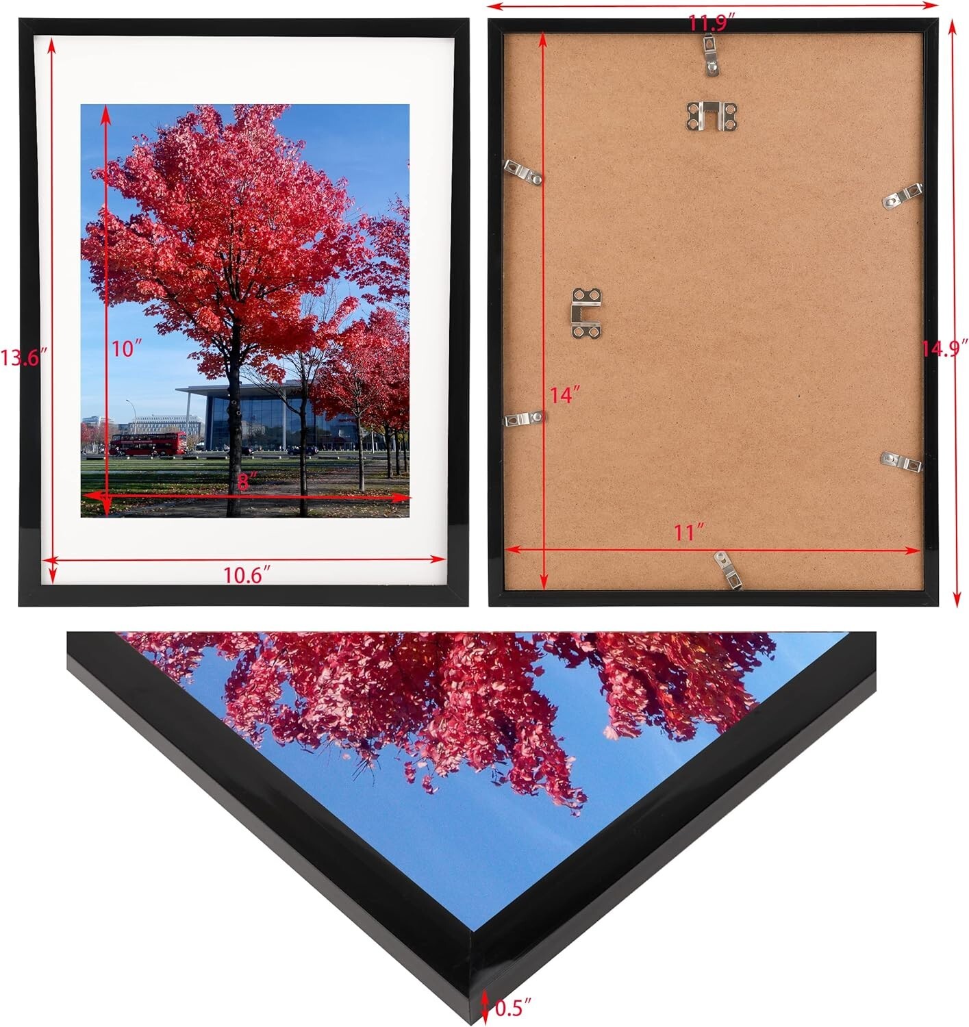 11x14 Picture Frame Black Poster Frame 14x11 Picture Frame Black Wall