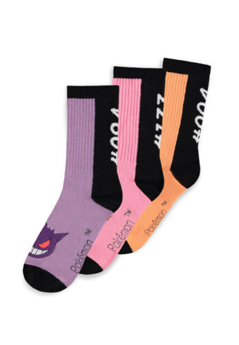 Abbigliamento Pokemon: 3 Pack Multicolor (Sport Socks / Calzini Sportivi Unisex