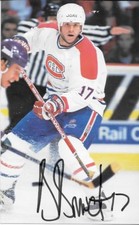 Autographed Benoit Brunet Montreal Canadiens Postcard Original