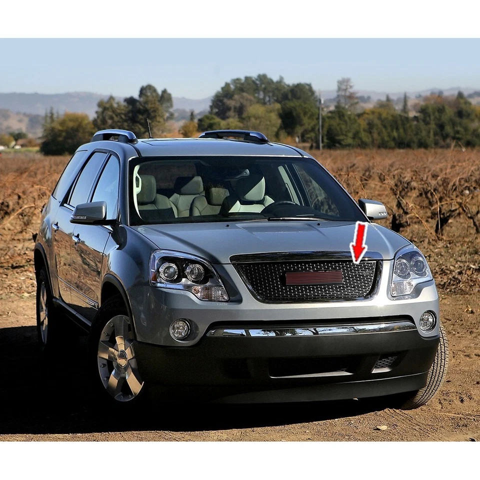 Fit for 2007-2009 GMC Acadia Front Bumper Grille Grill All Chrome B Style - Image 4 of 4
