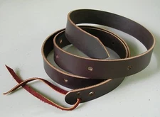 6-foot Dark Oil Brown Latigo, Full Grain USA Veg Tan Leather Western Cinch Strap