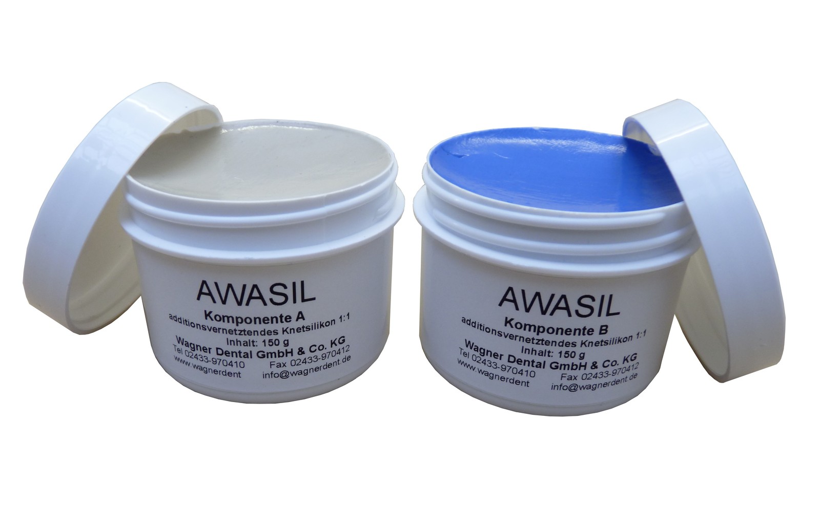 Silicona De Amasado AWASIL Novo 50L Shore A 50 - Para Moldes Dentales, Tiempo De Trabajo 10 Min