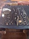 Vintage Lot Of Costume Jewelry Assorted Chains, Earrings Etc