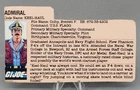 Hasbro G.I. Joe ARAH Vintage Action Figure File Card - Keel Haul (Card Only)