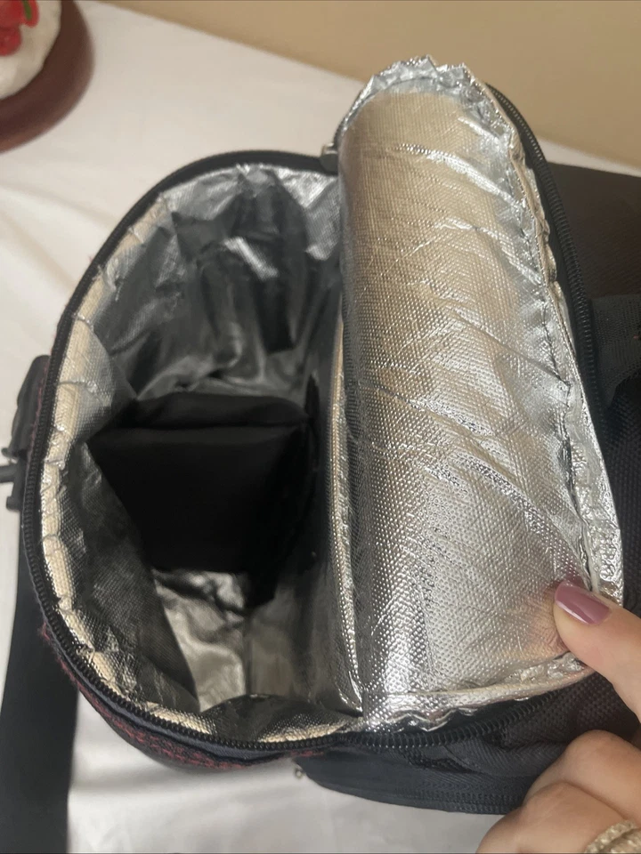 Paquete de 6 bolsas de almuerzo Fitness Innovator 300 negras para gimnasio, negras Foto 4 de 4