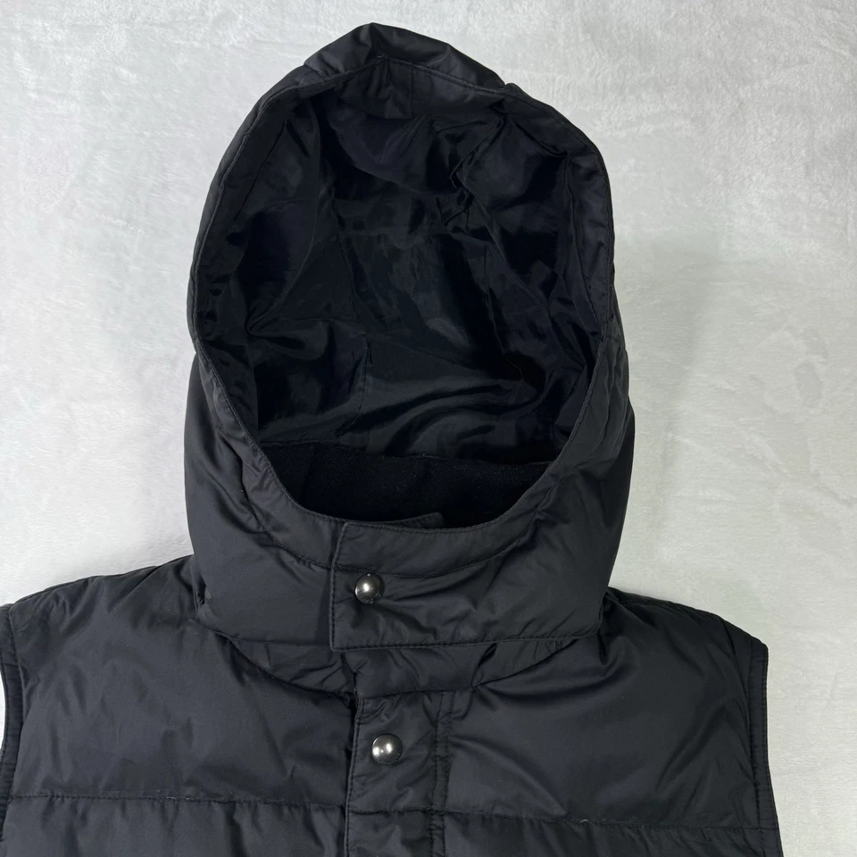 Chaqueta acolchada de plumón Polo Ralph Lauren vintage chaleco juvenil grande 16-18 negro con capucha Foto 4 de 4