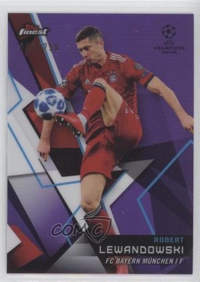 2018 Finest UEFA Champions League Purple Refractor /250 Robert Lewandowski 07vd