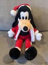 1990s Walt Disney Christmas Santa Goofy Plush Toy 18" Macy's Exclusive