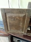 Antique Tribal Hand-Carved Artisan Deep Brown Hardwood Open Hinged Door+ Shelves — photo 3