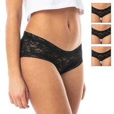 Satini Lace Underwear Bikini Seamless Panty Knickers Panties Underwear - 3 Pack