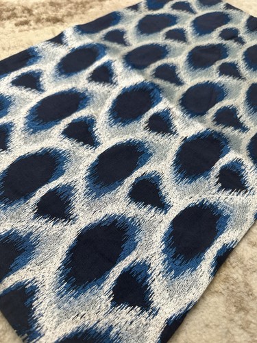 Crate & Barrel x B. Costas 20”x13 Ayla Pillow Cover Sham Blue Embroidered - Picture 2 of 6