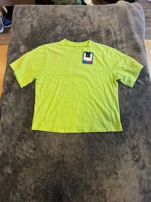 DSG Girls Neon Lime Green Custom Dyed Boxy T-Shirt, Size S (7-8) - NWT