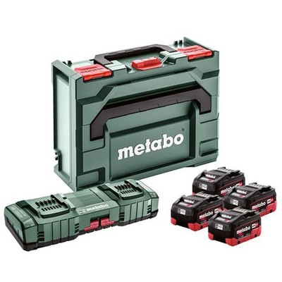 Metabo Basic Set 4x Akku LiHD 5.5Ah & ASC 145 DUO Ladegerät + metaBOX 145