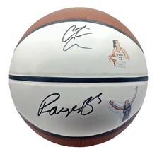 Caitlin Clark & Paige Bueckers Signed White Panel Basketball Dual Auto PSA/DNA