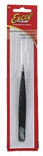 Excel Tools Hollow Handle Fine Point Tweezers Black 30422