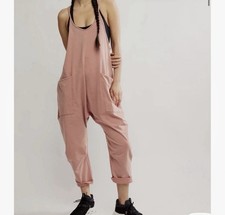NWT Free People Hot Shot One Piece Jumpsuit Size medium Red Earth