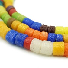 Krobo Recycled Glass Beads 7-10mm African Rustic 1699F254