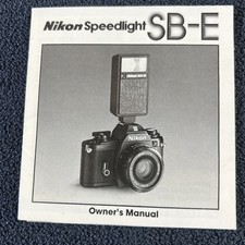 Nikon Speedlight SB-E Owner's Manual