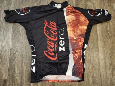 Coke Zero 2008 Coca-Cola Cycling Team Women's Jersey Shirt Black M Medium Zipper