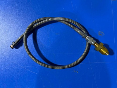 #ad High Pressure S.S. Stainless Braided 3ft Hose 4K PSI 316L 1 4”NPT Brass Fitting $39.00