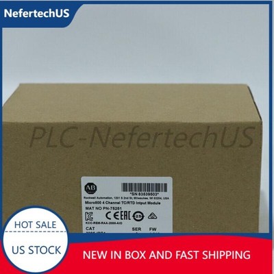 New 2085-IRT4  Allen-Bradley Micro850 4CH TC/RTD Input Module Analog US Free Tax