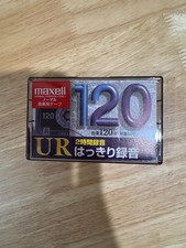 Maxell UR 120 Blank Audio Cassette Tape Type I Normal Bias Made in Japan Used
