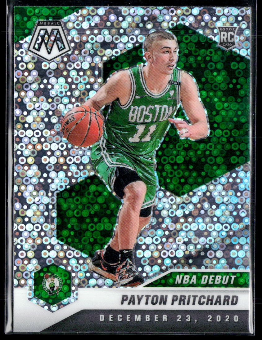 2020-21 Panini Mosaic #269 Payton Pritchard Mosaic Fast Break Silver
