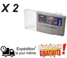 2 Crystals box Étuis de protection pour cartouche de jeu Super Nintendo (SNES)