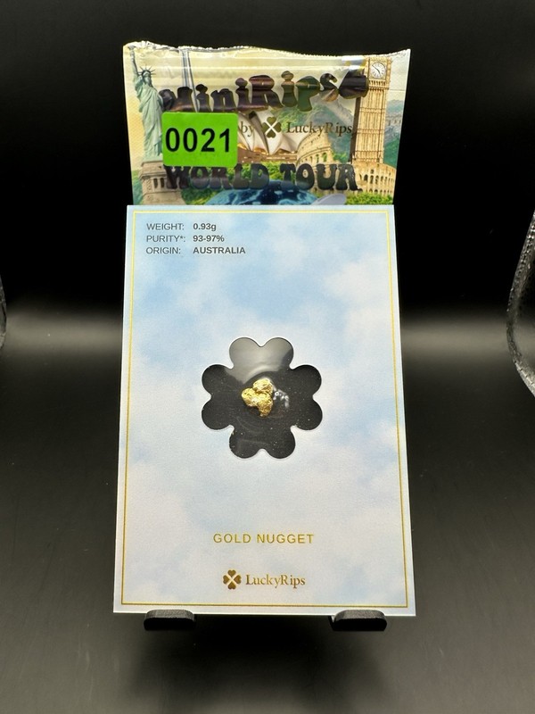 LuckyRips Gold Nugget 0.93g Australia Origin 93-97% Purity Natural Gold