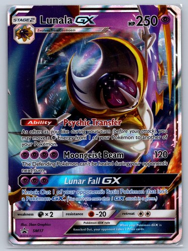 Lunala GX - SM17 Holo Promo Sun & Moon Promo Pokemon Near Mint
