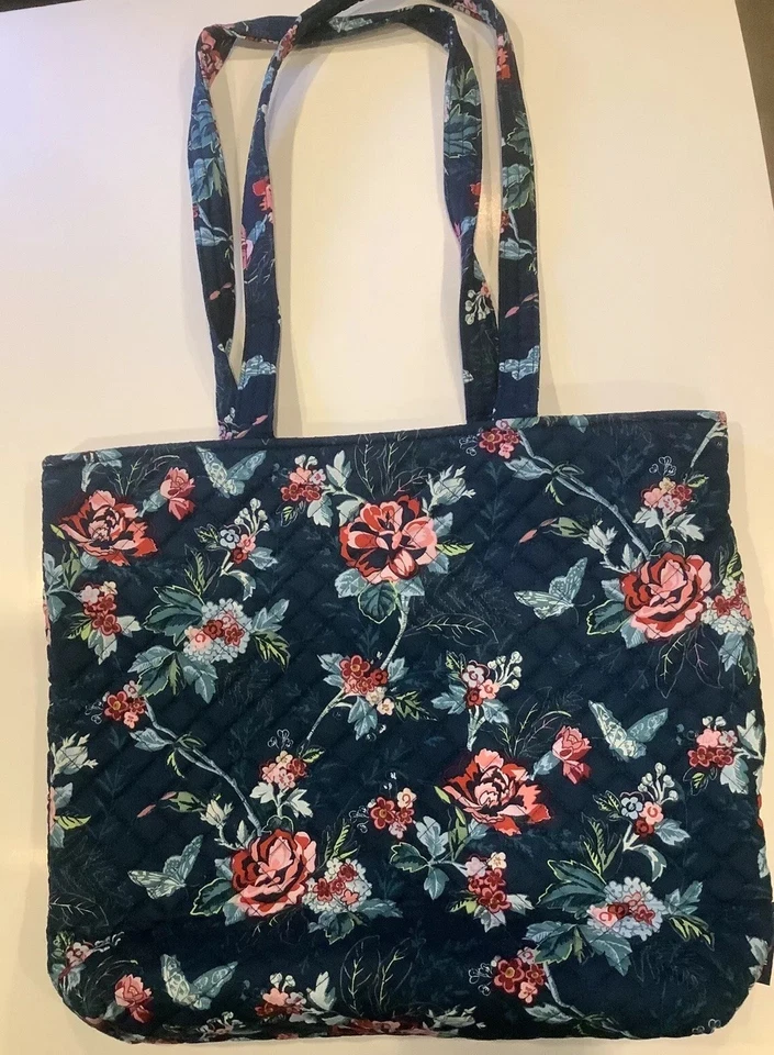 NUEVO SIN ETIQUETAS ~Bolso de Mano Vera Bradley Rose Toile X-Large Icónico  Foto 2 de 4