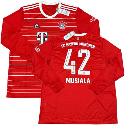 2022/23 Bayern Munich Home Jersey #42 Musiala 2XL adidas Soccer Long Sleeve Kit